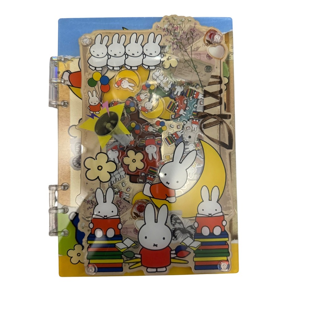 Miffy Shaker Notebook A5 6-Ring Binder Journal Kawaii Stationery New